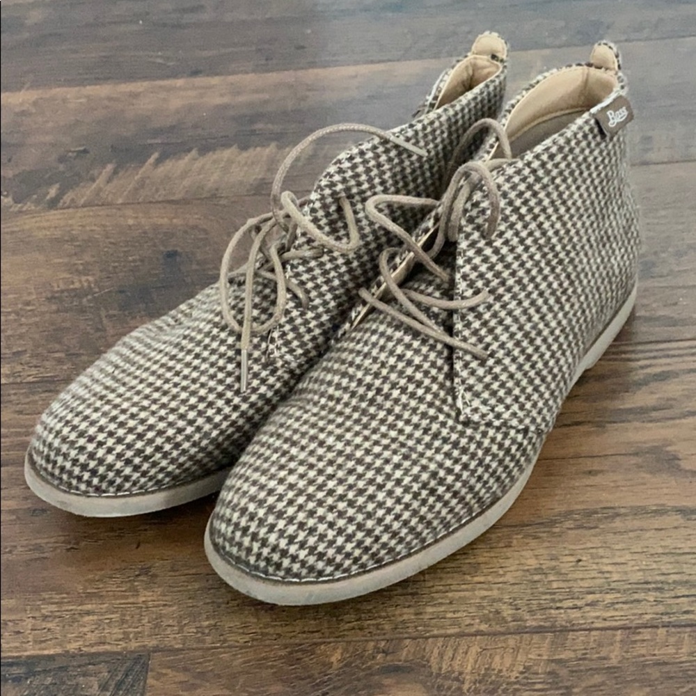 Houndstooth Brown Bass Boots